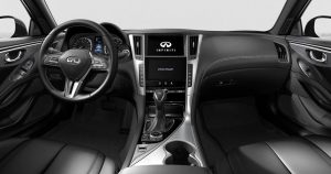Front interior view of a 2021 INFINITI Q60. | INFINITI Dealer in Ellisville, MO
