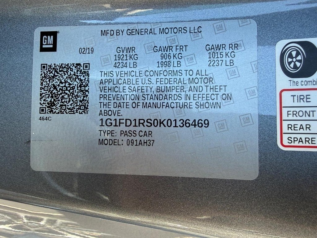 2019 Chevrolet Camaro 2dr Cpe 2LT