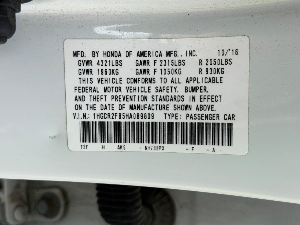 2017 Honda Accord Sedan EX-L CVT