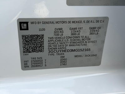 2021 Chevrolet Silverado 1500 4WD Crew Cab 147" High Country
