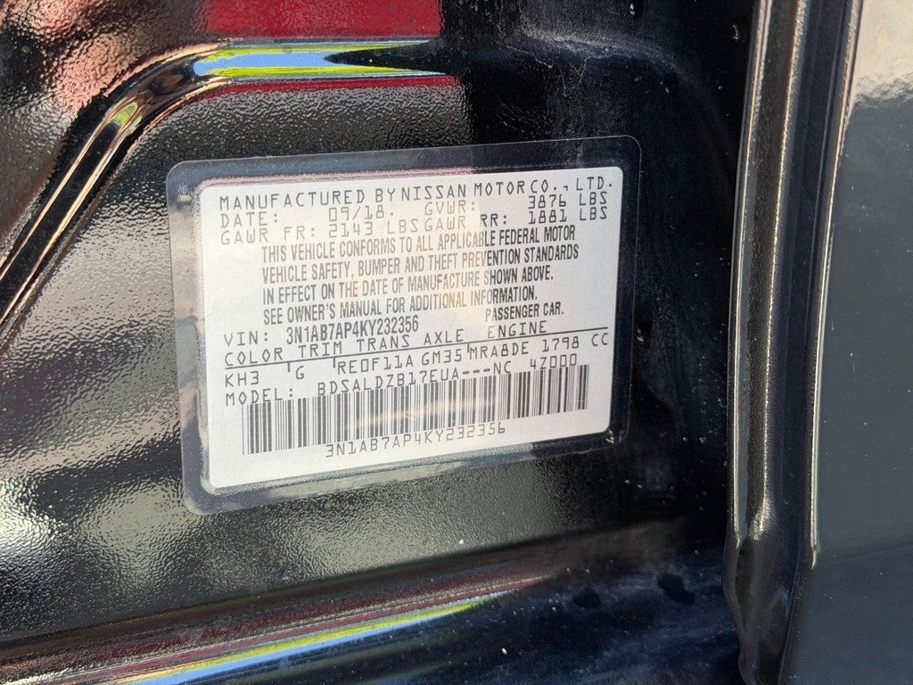 2019 Nissan Sentra SV CVT