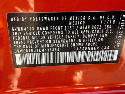 2019 Volkswagen Jetta SE Auto w/ULEV