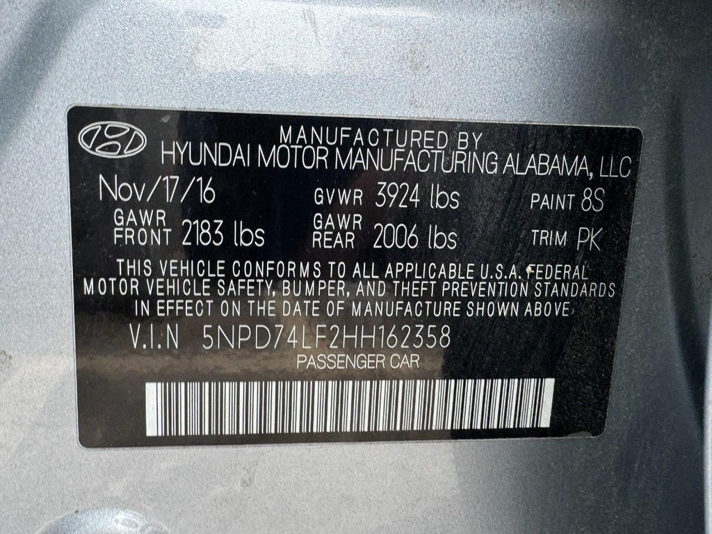 2017 Hyundai Elantra SE 2.0L Auto (Alabama)