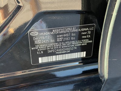 2013 Hyundai Sonata 4dr Sdn 2.0T Auto Limited
