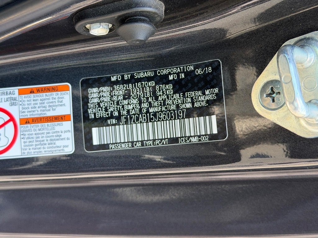 2018 Subaru BRZ Premium Manual