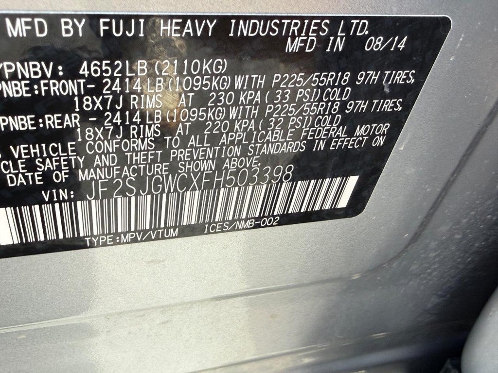 2015 Subaru Forester 4dr CVT 2.0XT Touring