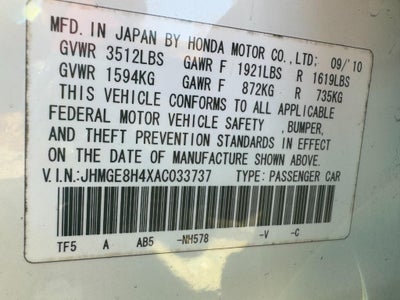 2010 Honda Fit 5dr HB Auto Sport