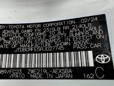 2024 Toyota Corolla Hybrid SE FWD (Natl)