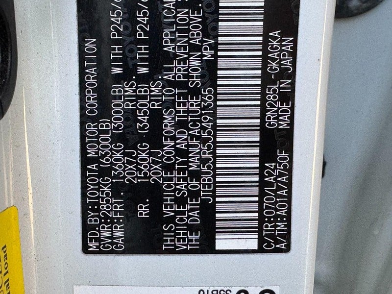 2018 Toyota 4Runner Limited 4WD