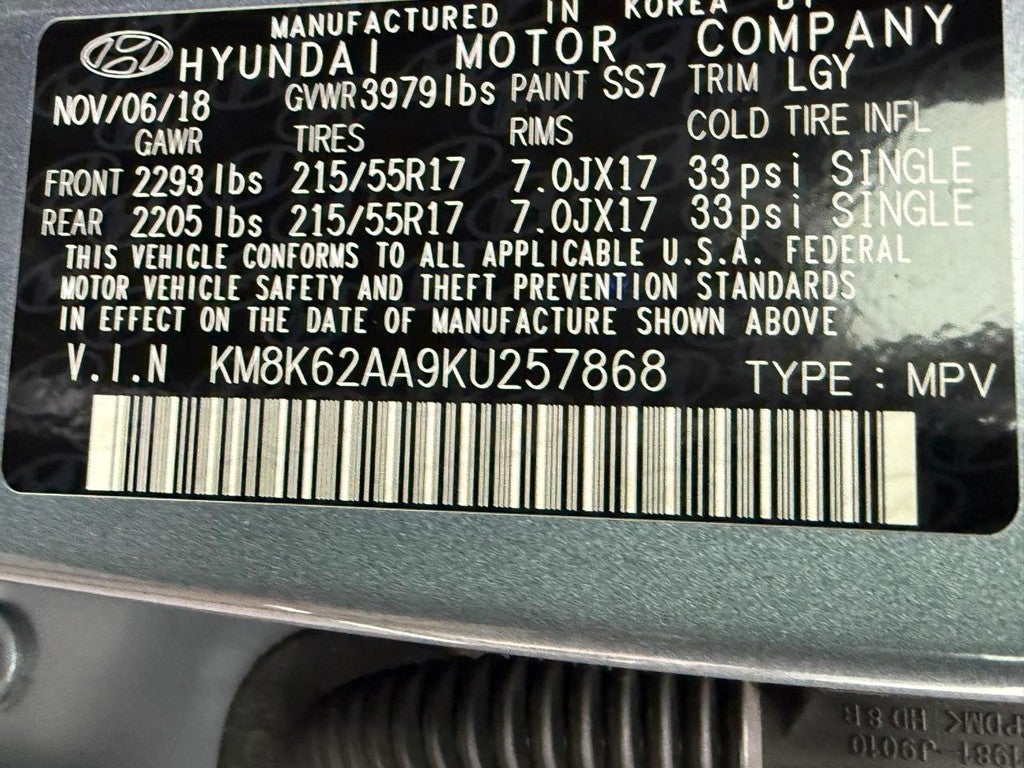 2019 Hyundai Kona SEL Auto FWD