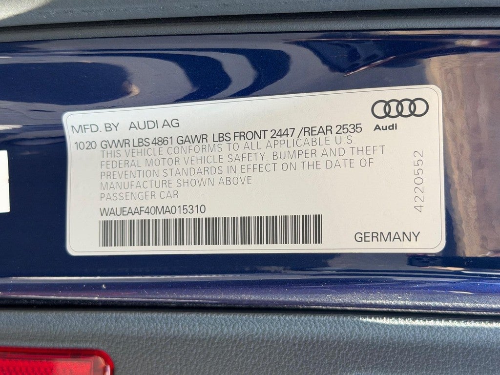2021 Audi A4 Sedan S line Premium Plus 45 TFSI quattro