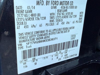 2014 Ford Super Duty F-250 SRW 4WD Crew Cab 156" Lariat