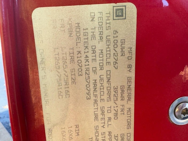 1994 GMC Sierra 1500 Reg Cab WB 4WD