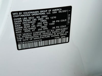 2022 Volkswagen Atlas 2.0T SE w/Technology FWD