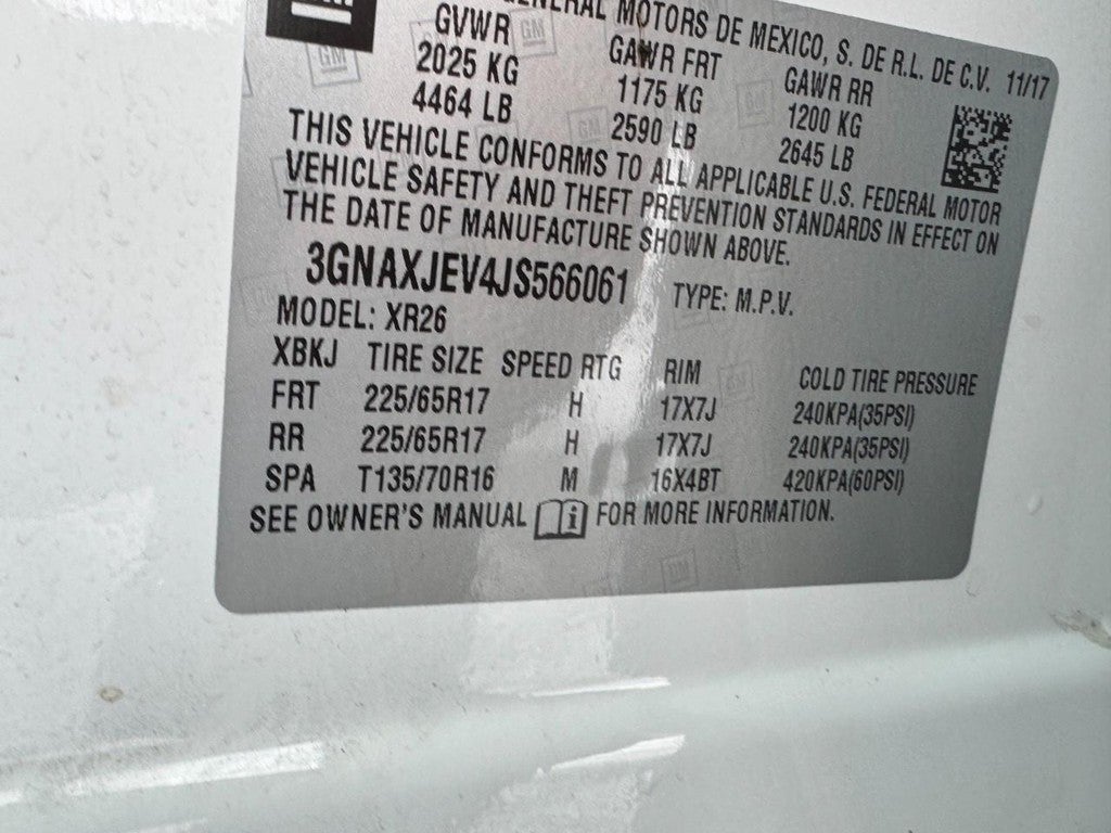 2018 Chevrolet Equinox FWD 4dr LT w/1LT