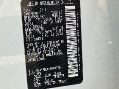 2017 Nissan Armada 4x4 Platinum