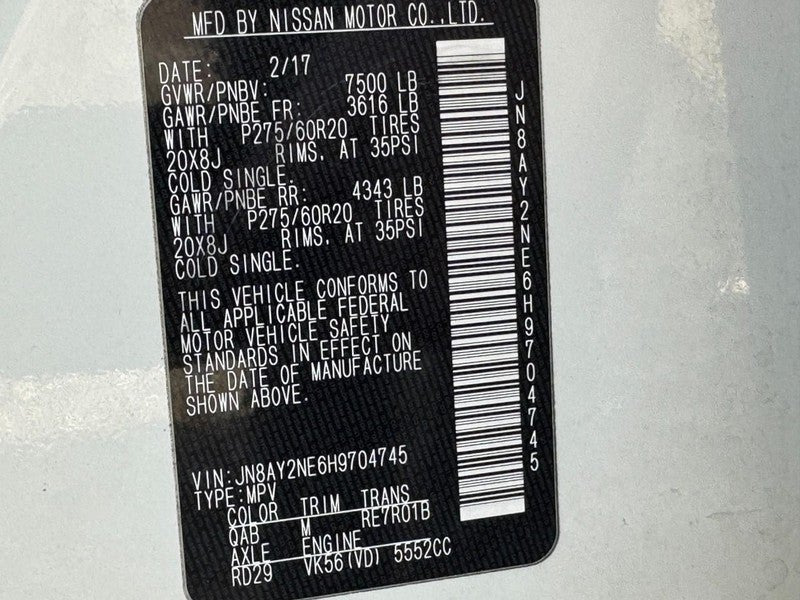 2017 Nissan Armada 4x4 Platinum