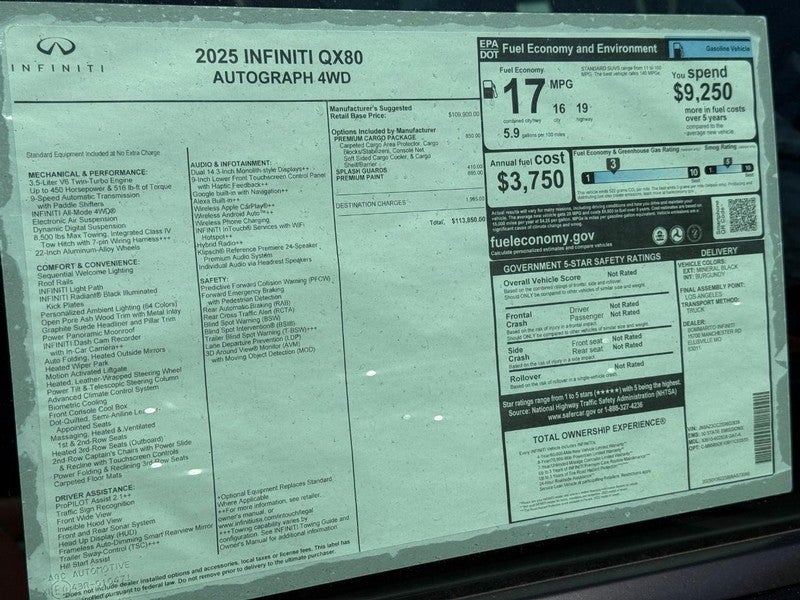 2025 INFINITI QX80 AUTOGRAPH AWD