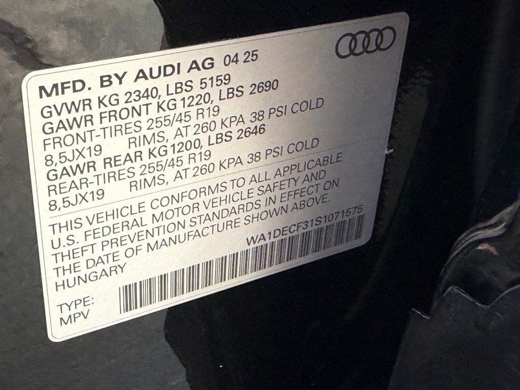 2025 Audi Q3 S line Premium 45 TFSI quattro