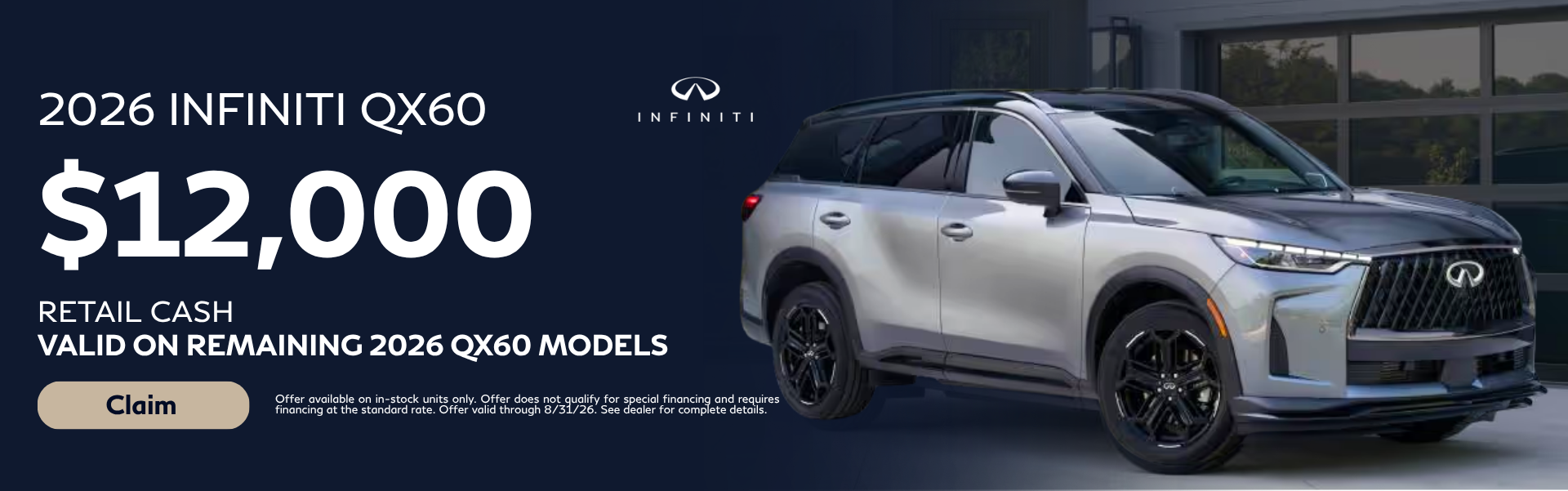 2026 INFINITI QX60 $12,000 Retail Cash