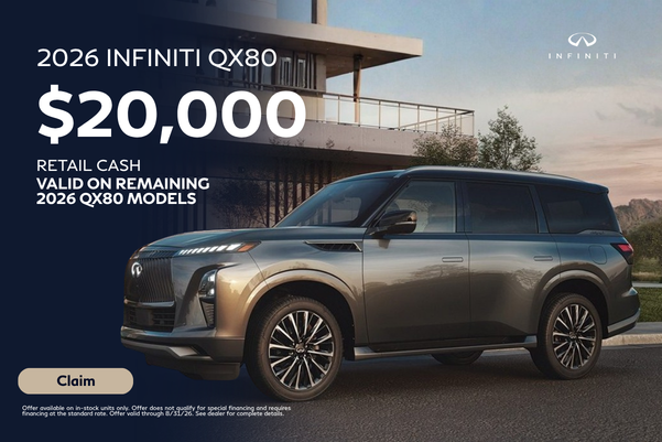 2026 INFINITI QX80 $20,000 Retail Cash
