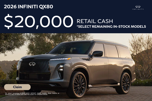 2026 INFINITI QX80 $20,000 Retail Cash