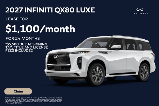 2027 INFINITI QX80 LUXE Lease $1,100