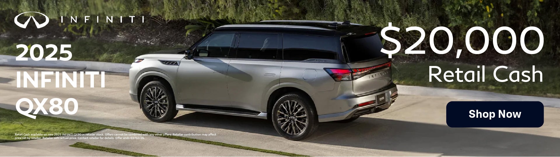 2025 INFINITI QX80 $20,000 Retail Cash
