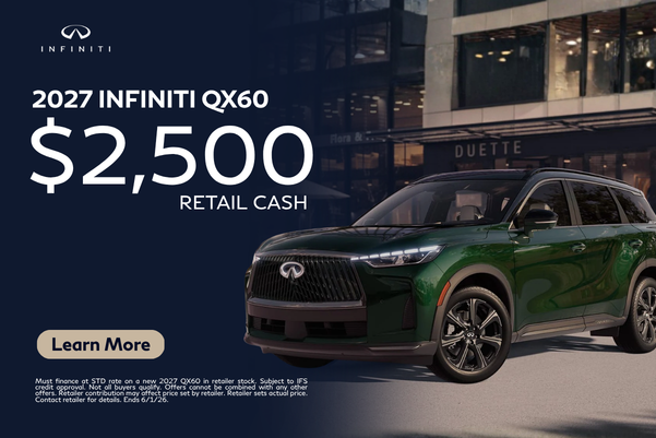 2027 INFINITI QX60 $2,500 Retail Cash
